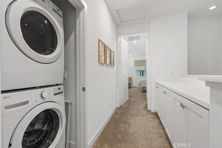 Laundry closet on bedroom level
