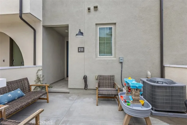 Versatile patio area.