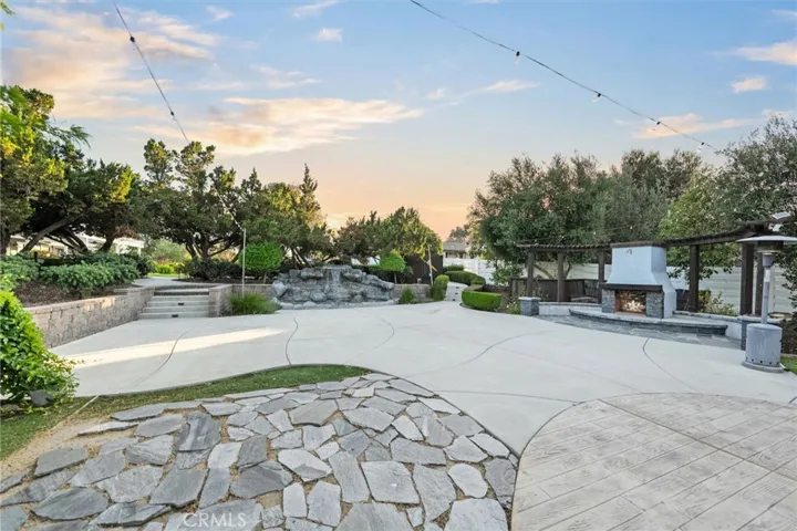 fireplace, waterfall, dancefloor huge area for entertaining. Many weddings have been held on these special grounds