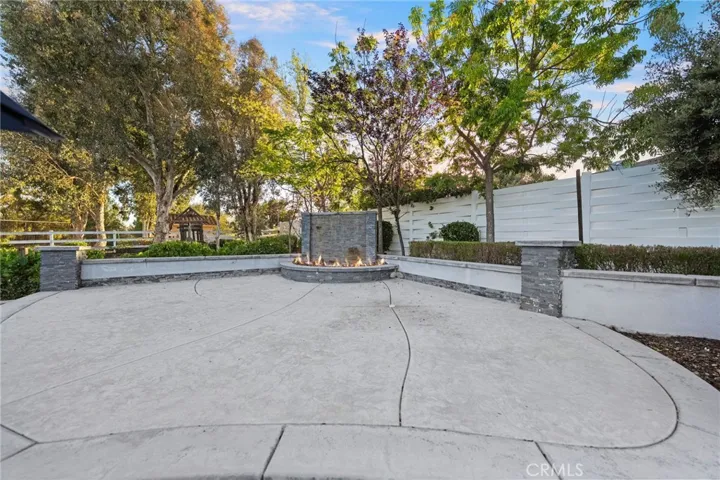 firepit with water feature