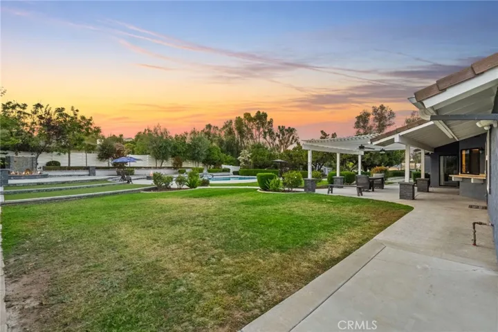 grassy area backyard