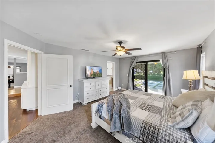 primary bedroom with slider