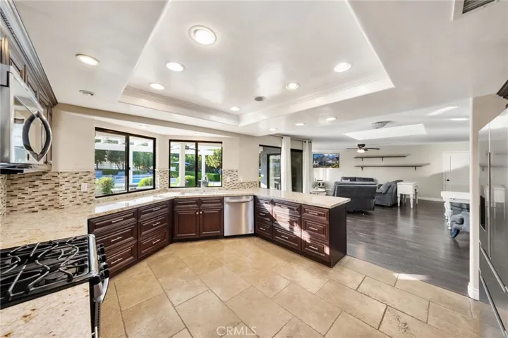 kitchen open to living room