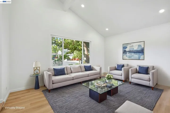 Virtually staged room