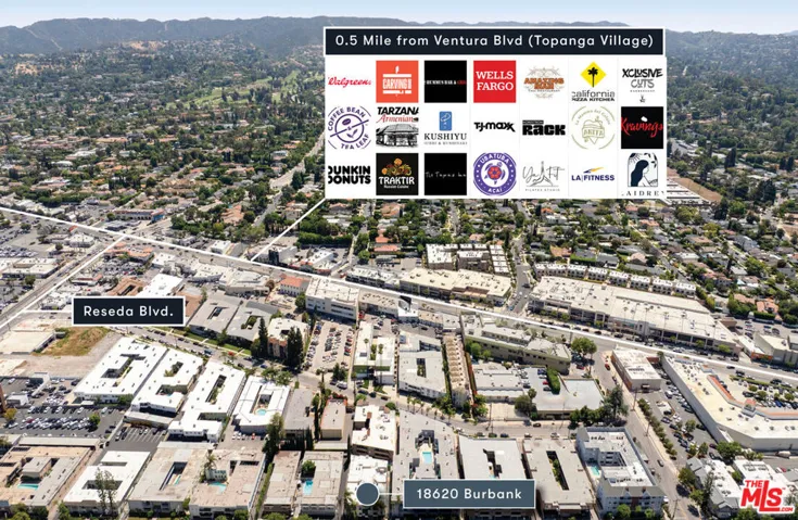 0.3 Miles from Tarzana Village