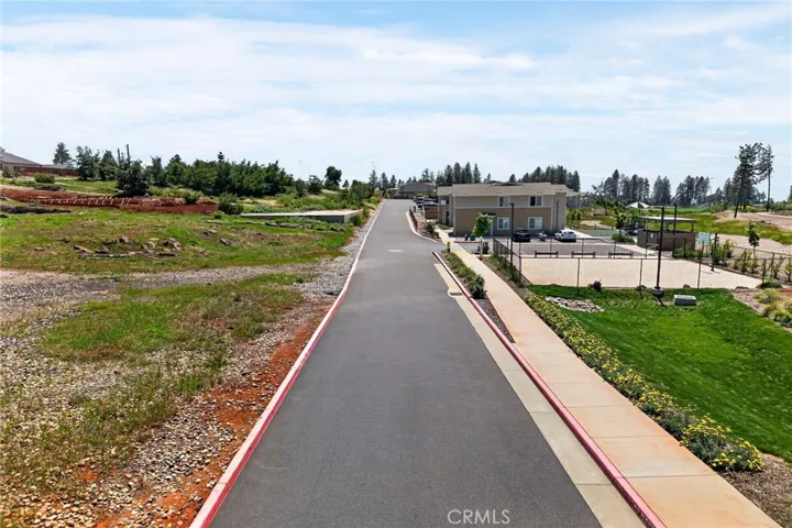 Private street leading to the Eaglepointe Apartments from the base of the property.