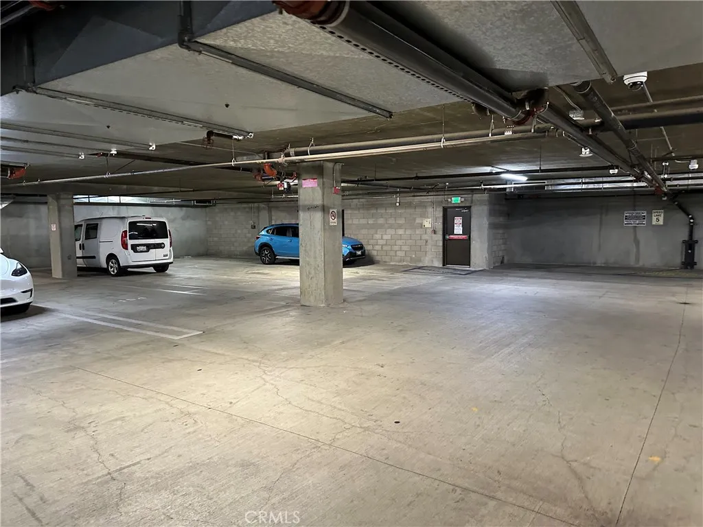 View of the garage parking spot