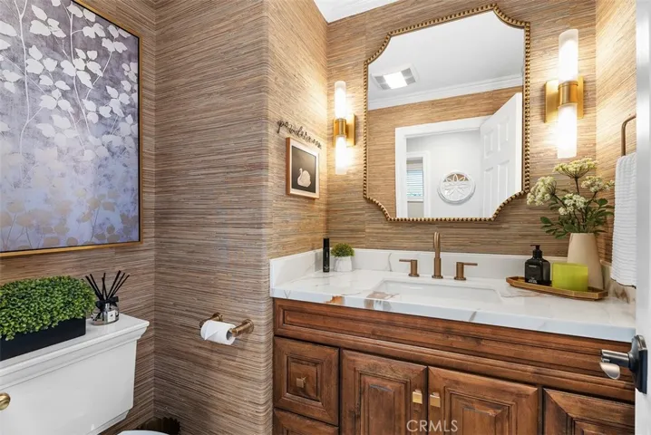 Downstairs powder room.