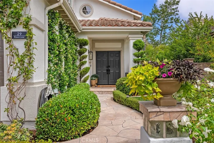 Double door entry.