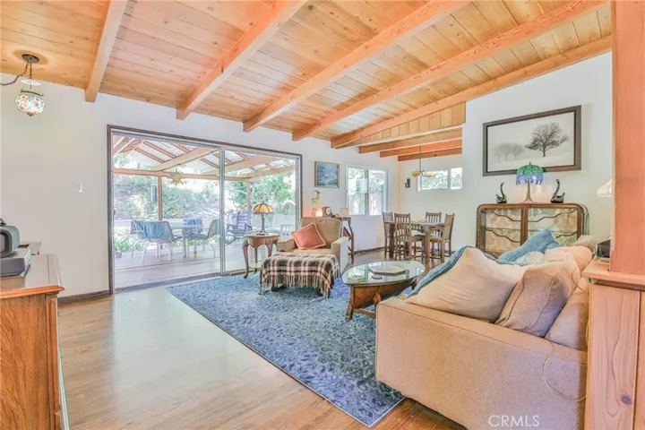 Wood Beamed Living 
Room