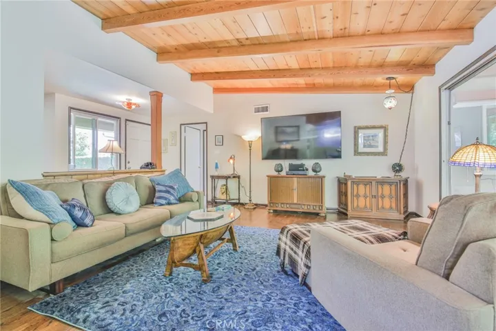 Wood Beamed Living 
Room