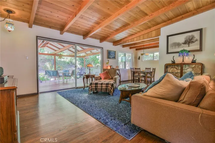 Wood Beamed Living 
Room