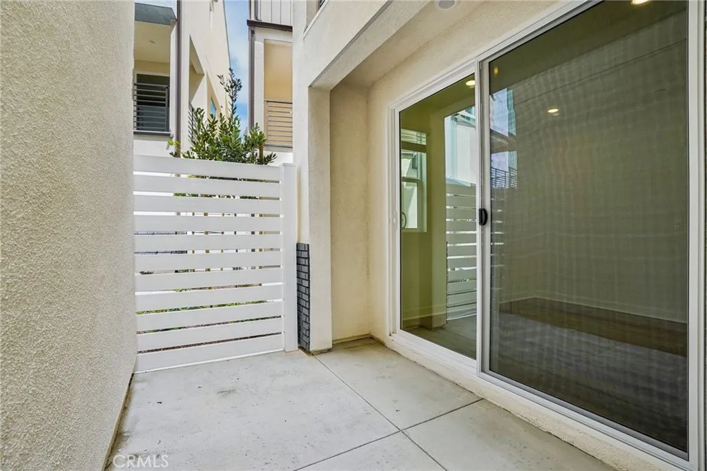 Private patio space outside of first floor bedroom.