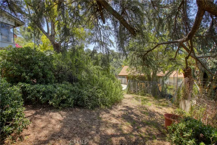 Walkway from main house down towards yard and pool area