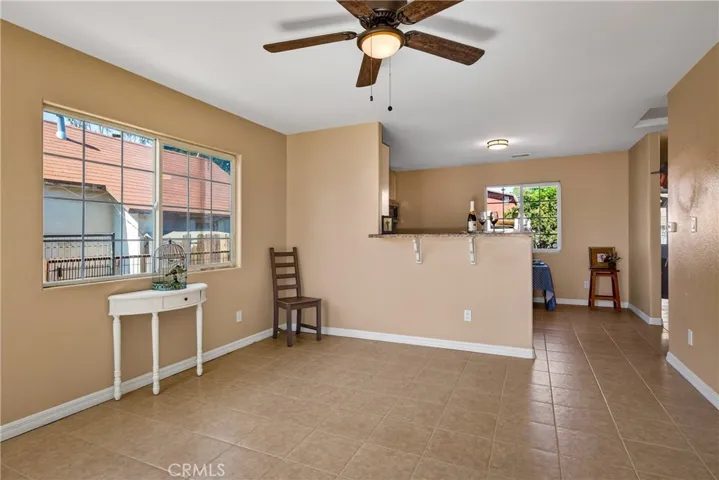 Living area towards kitchen