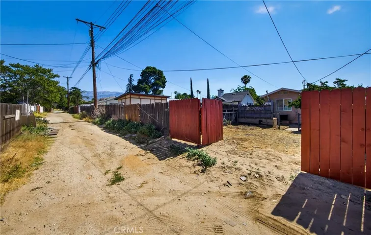 Alley parking entrance