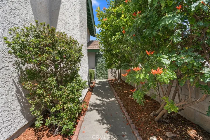 South Side Walkway And Fruit Trees