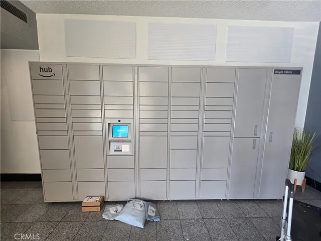 Convenient Amazon lockers in the remodeled lobby