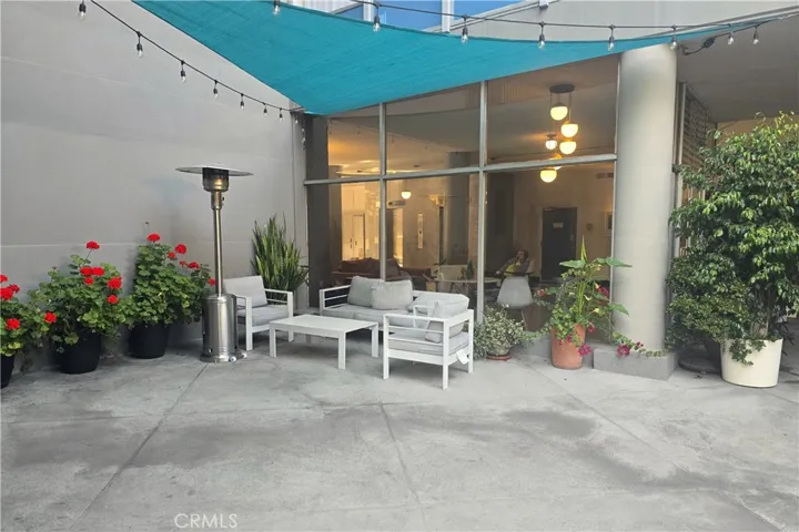 One of the outdoor spaces
