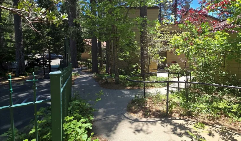 Parking area on left - go through gate - to the front door.