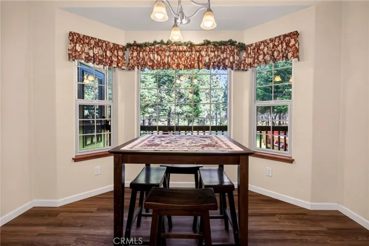 Forest views from dining nook