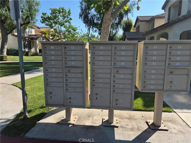 Mail Boxes are Secure with lighting and Key box for Security.