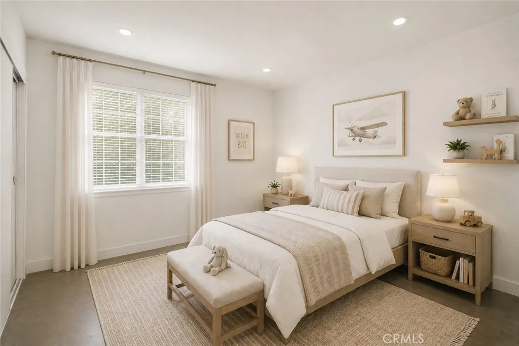 Virtually staged bedroom 3