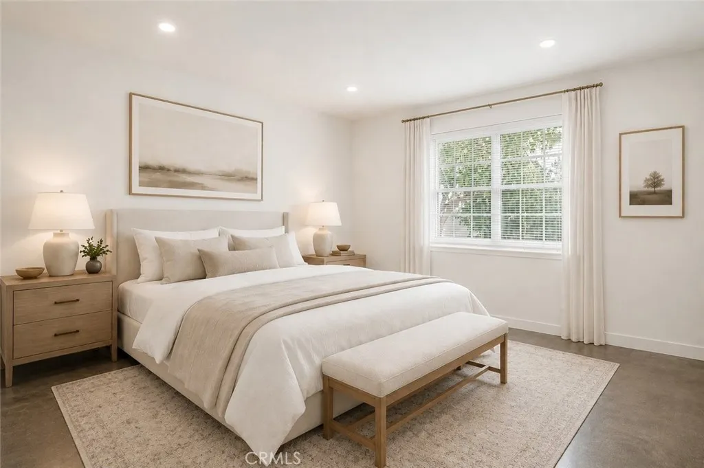 Virtually staged bedroom 4