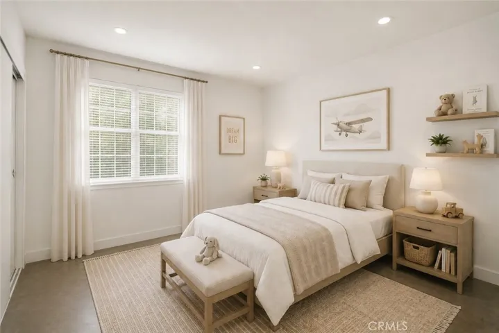Virtually staged bedroom 3