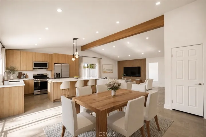 Virtually staged living area