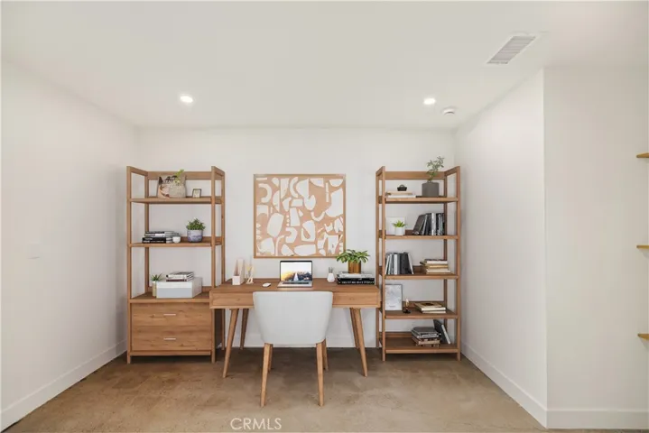 Virtually staged office/ den