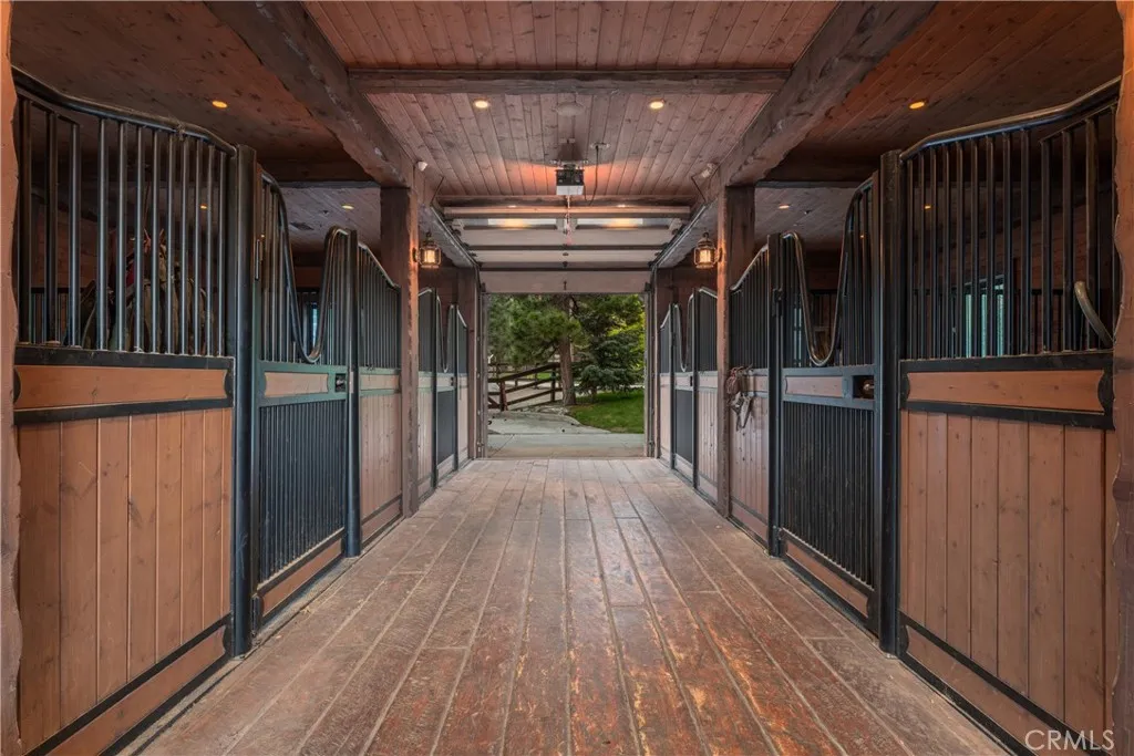 Horse stable evening