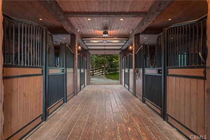 Horse stable evening