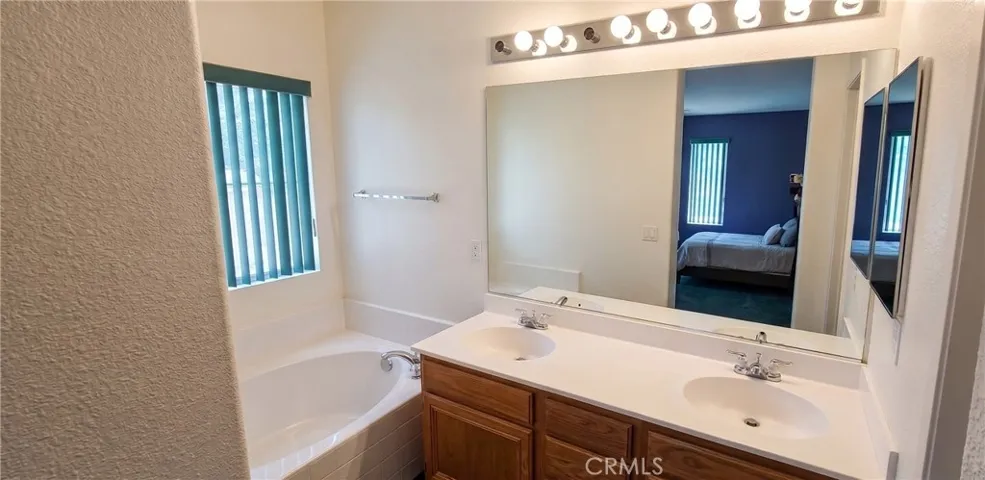 Master bathrooom sink and tub area. Separate shower and toilete not shown.