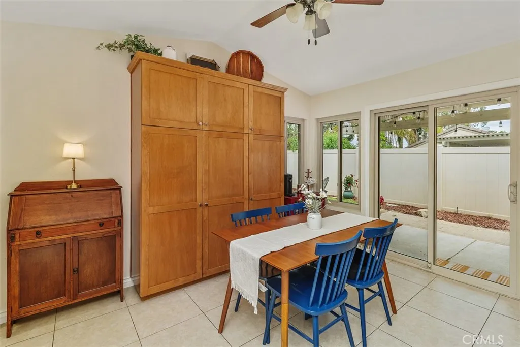 Large Kitchen Pantry with Eating Area in Kitchen with Slider to Backyard