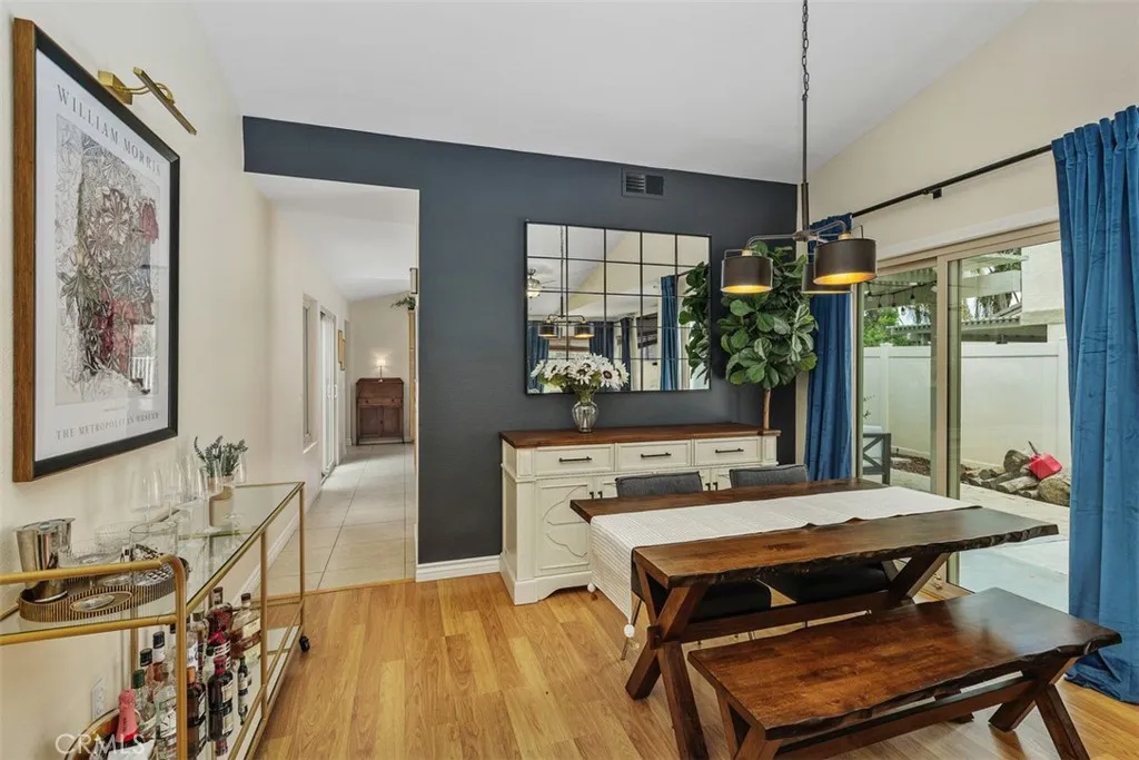 Dining Area with Slider to Backyard
