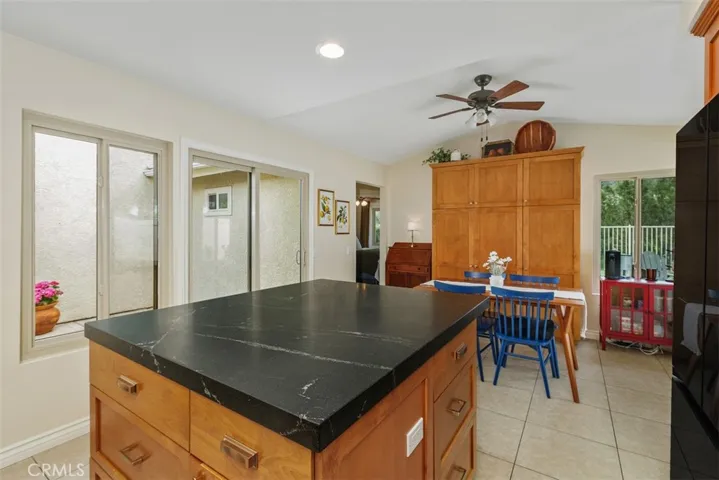 Kitchen looking to the spacious Atruim  with easy access Sliding Doors endless possibilities