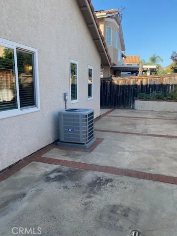 Brick and cement patio
