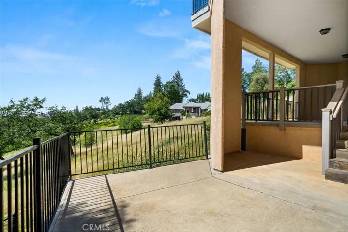 Fenced lower level patio