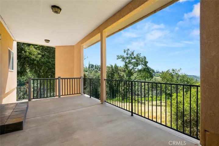 Fenced lower level patio