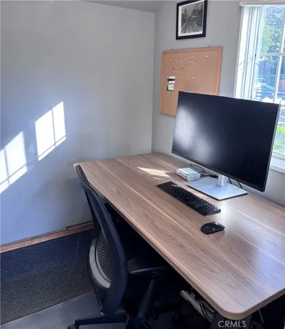Office space off of the garage