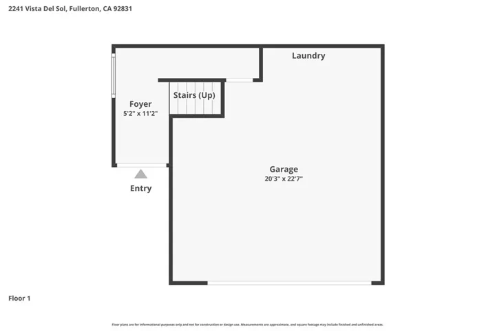 GARAGE FLOOR PLAN - 1ST FLOOR
