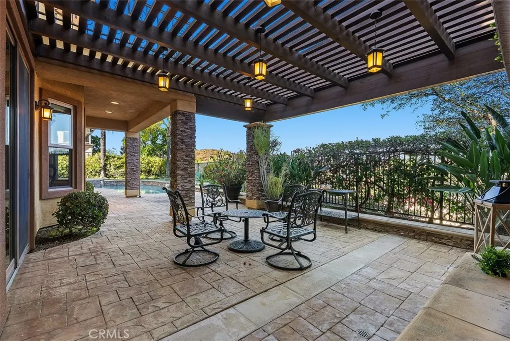 Covered Patio with Outdoor Fireplace