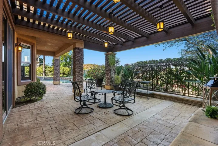 Covered Patio with Outdoor Fireplace