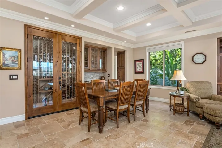 Dining Area and Refrigerated Wine Display