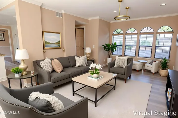 Virtually Staged Family Room