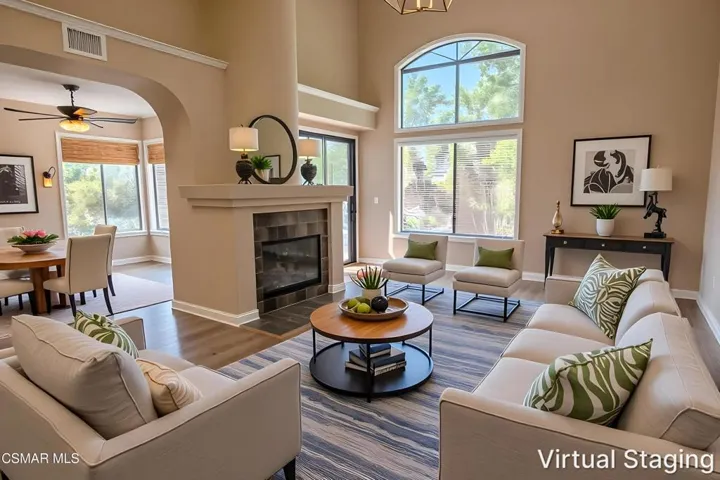 Virtually Staged Living Room