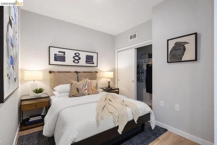 Bedroom featuring a closet and wood finished floors
