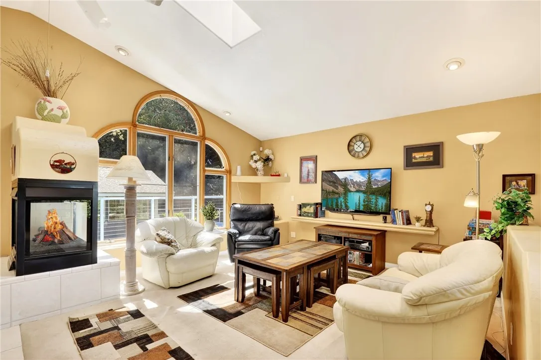Soaring vaulted ceilings create a feeling of space and light."