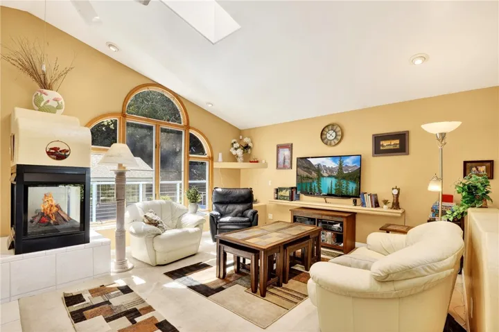 Soaring vaulted ceilings create a feeling of space and light."